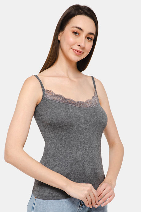 Intimacy Cotton Camisole - Anthra Melange — image 3